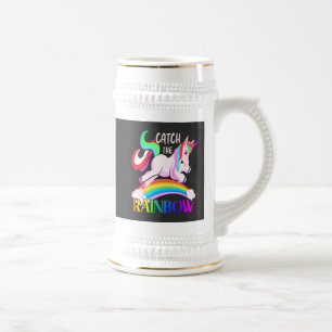 Vang het Regenboog Eenhoorn Ontwerp Bierpul
