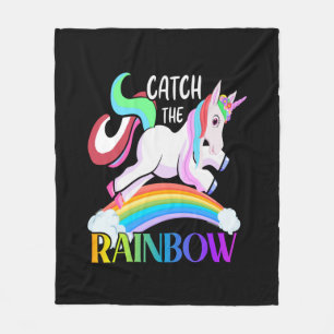 Vang het Regenboog Eenhoorn Ontwerp Fleece Deken