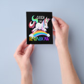 Vang het Regenboog Eenhoorn Ontwerp Flyer (Hand)