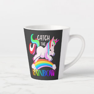 Vang het Regenboog Eenhoorn Ontwerp Latte Mok