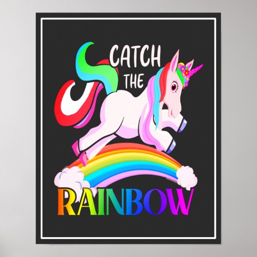 Vang het Regenboog Eenhoorn Ontwerp Poster (Voorkant)