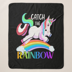 Vang het Regenboog Eenhoorn Ontwerp Sherpa Deken