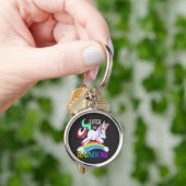 Vang het Regenboog Eenhoorn Ontwerp Sleutelhanger (Hand)