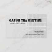 Vang het ritme - Sepia CloseUp 1 Visitekaartje (Achterkant)