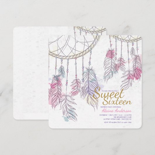 Vang je droom uitnodiging (Voorkant / Achterkant)