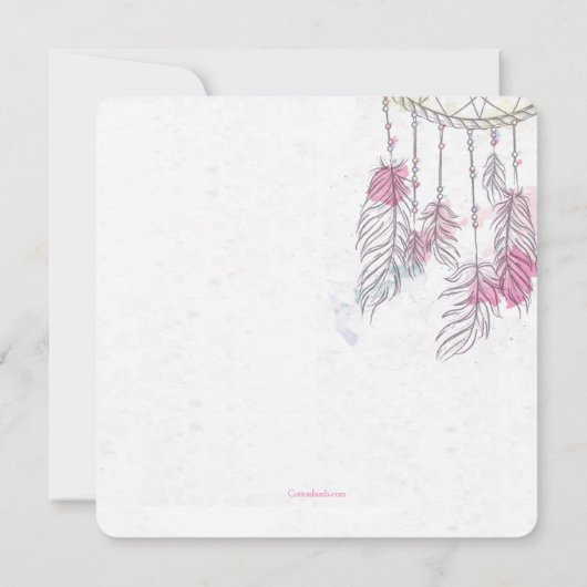 Vang je droom uitnodiging (Achterkant)