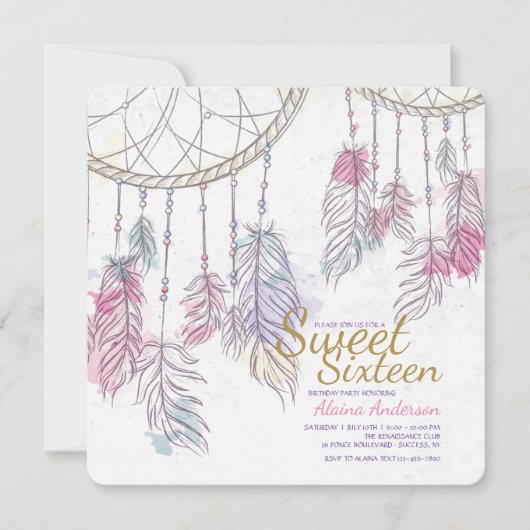 Vang je droom uitnodiging (Voorkant)