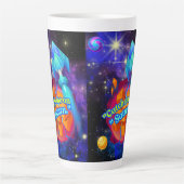 Vang me op Saturnus Latte Mok (Voorkant)