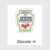 Vang met Jezus Catchup met Jezus op. Sticker (Vel)