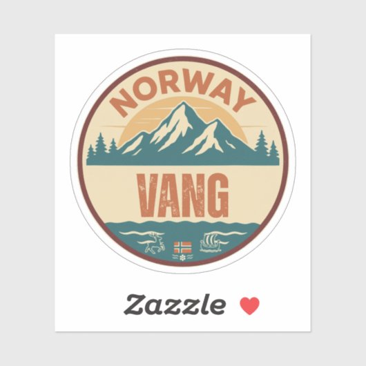 Vang, Norge Noorwegen Sticker (Vel)