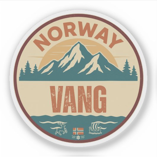 Vang, Norge Noorwegen Sticker (Voorkant)