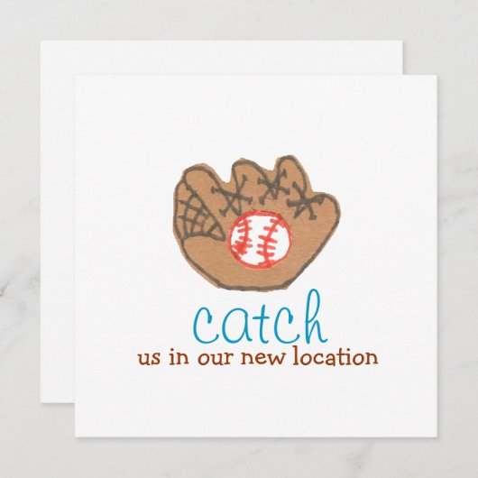 "Vang ons in onze nieuwe plaats"verandering van ad Aankondiging (Voorkant / Achterkant)