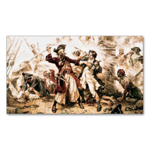 Vang, Piraat Blackbeard, Queen Anne's Revenge Magnetisch Visitekaartje
