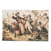 Vang, piraat Zwartbaard, wraak van koningin Anna Kussensloop (Achterkant-Links)