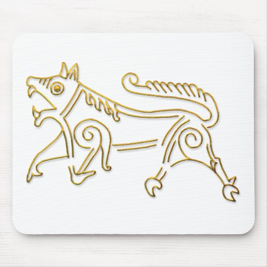 Vang Runestone-gold contourmousepad Muismat (Voorkant)