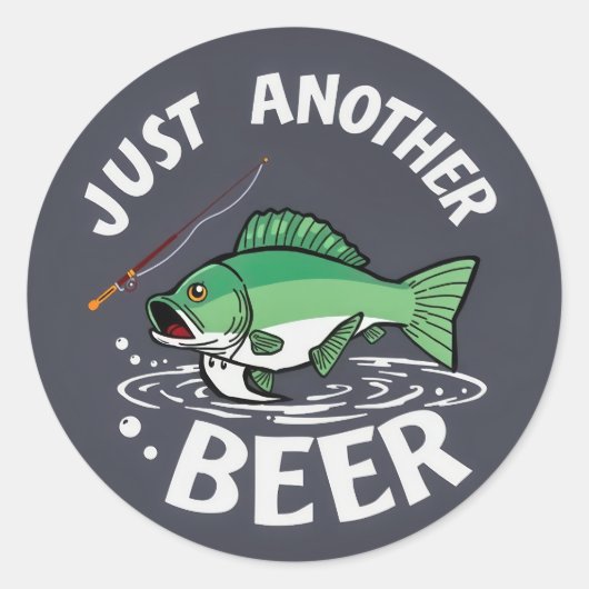 Vang van de dag: gewoon een biertje ronde sticker (Voorkant)