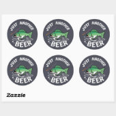 Vang van de dag: gewoon een biertje ronde sticker (Vel)