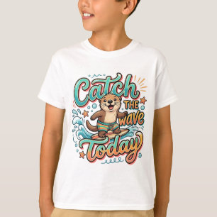 Vang Vandaag De Golf Cute Otter T-Shirt Kinderen