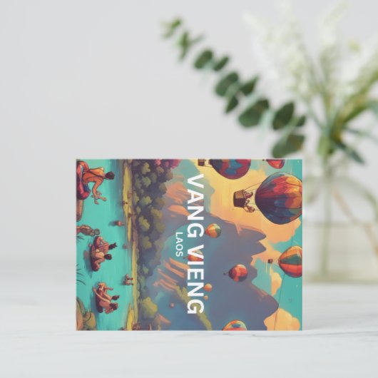 Vang Vieng Briefkaart (Staand voorkant)