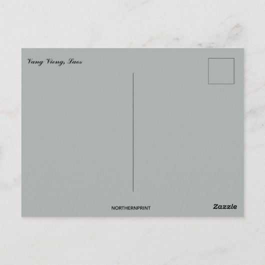 Vang Vieng Laos Briefkaart (Achterkant)