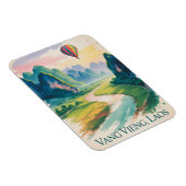  Vang Vieng Laos Hot air Balloon Travel  Magneet (Rechterzijde)