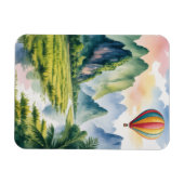  Vang Vieng Laos Hot air Balloon watercolor Magneet (Horizontaal)