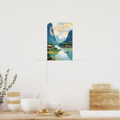 Vang Vieng Laos Reizen Kunst Vintage Poster (Keuken)