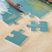 Vang Vieng Laos Travel Art Vintage Legpuzzel (Zijkant)