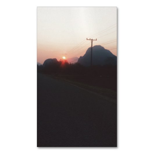 Vang Vieng Magnetisch Visitekaartje (Voorkant Verticaal)