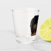 Vang vluchten niet gevoelens, zwarte vrouw shot glas (Links)