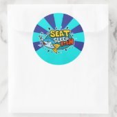 Vang wat plezier met Seat Sleep Fish! Ronde Sticker (Tas)