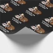 Vang Ya later Funny Baseball Pun Dark BG Cadeaupapier (Hoek)