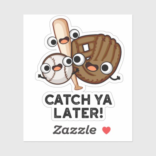 Vang Ya later Funny Baseball Pun Sticker (Vel)
