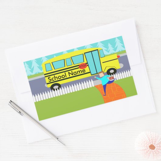  vangen van de schoolbus Stickers (Envelop)
