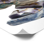 Vangende Gouden ABSTRACTE KUNST Grafisch ontwerp Poster (Hoek)