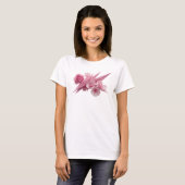 Vangende Roze ABSTRACTE KUNST Kunstprint T-shirt (Voorkant volledig)
