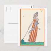 Vangende Vlinders George Barbier Franse Mode Briefkaart (Voorkant / Achterkant)