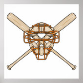 vangermasker en bats baseball icon poster (Voorkant)