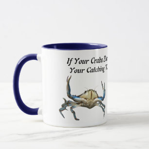 Vangkrabben, Grappig, Blue Combo Coffee Mok