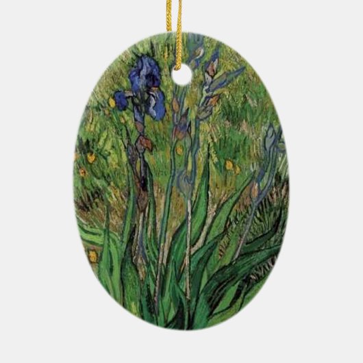 Vangogh De Iris  Post-impressionist Keramisch Ornament (Achterkant)