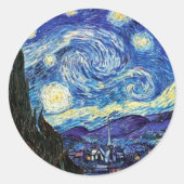 VanGogh, De sterrennacht Ronde Sticker (Voorkant)