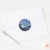 VanGogh, De sterrennacht Ronde Sticker (Envelop)