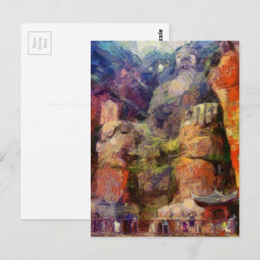 vangogh-Leshan-Giant-Buddha-in-China Briefkaart (Voorkant / Achterkant)