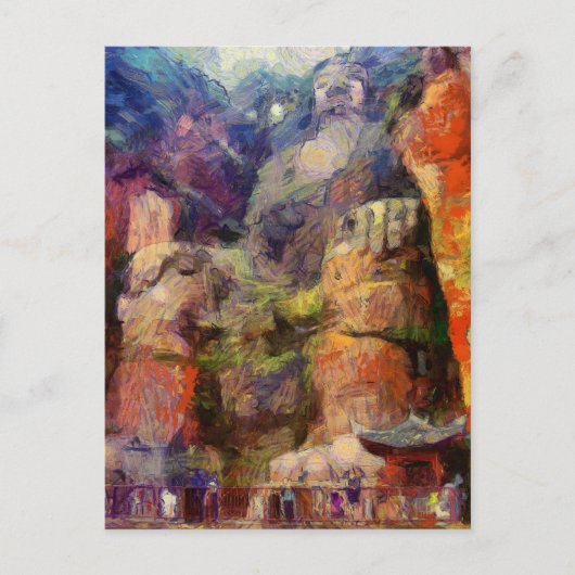 vangogh-Leshan-Giant-Buddha-in-China Briefkaart (Voorkant)