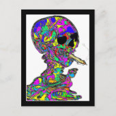 VanGoghs Calavera schedel roken sigaret Briefkaart (Voorkant)