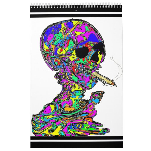 VanGoghs Calavera schedel roken sigaret Kalender (Hoes)
