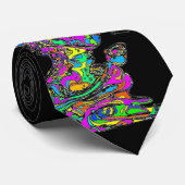 VanGoghs Calavera schedel roken sigaret Stropdas (Opgerold)