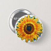VanGough Sunflower,knop Ronde Button 5,7 Cm (Voorkant /achterkant)