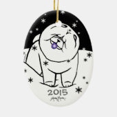 VANGST DE SEIZOEN BEPERKT TOT 150 KERAMISCH ORNAMENT (Achterkant)