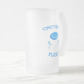 Vangst een fluitje matglas bierpul (Voorkant rechts)